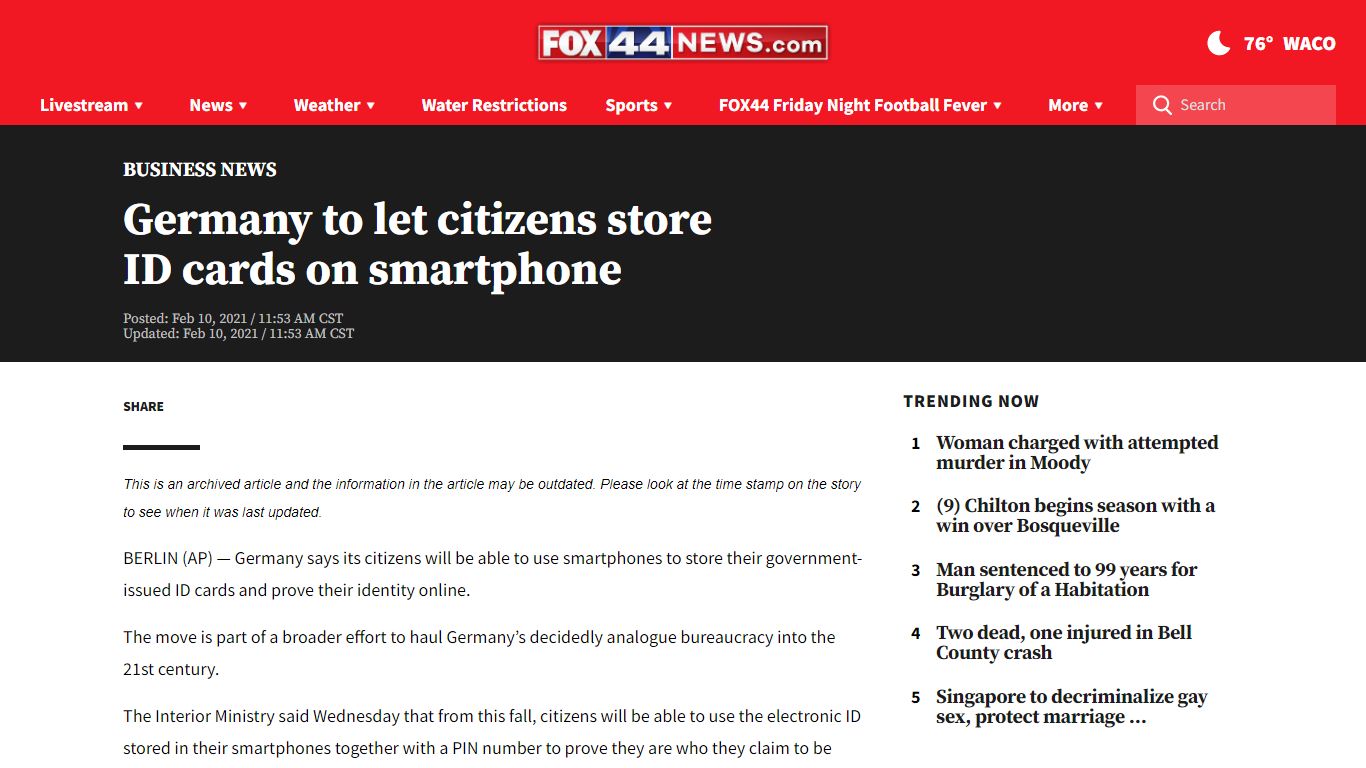Germany to let citizens store ID cards on smartphone